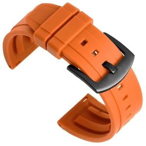 yeziu Rubber Watchband Sport Waterproof Bracelet for Huawei GT 2 watch strap for Honor Watch belt(Color:Orange Black Buckle,Size:20mm)