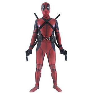 shoperama Deadpool kostuum voor kinderen, tieners, dames en heren, superheld superheld, comic, anti-held, overall cosplay, maat: 42