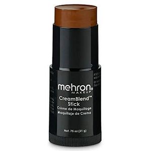 Mehron Make-up CreamBlend Stick | Gezichtsbeschildering, lichaamsbeschildering en foundation make-up | Lichaamsverf stift (Dark 3)