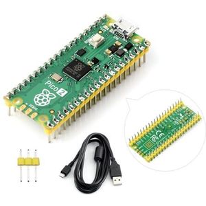 Waveshare Pi-Pico-2-M, Tiny Fast Microcontroller Board With Flexible Digital Interfaces RP2350 Chip Dual-Core & Dual-Architecture Design 4MB Flash Memory Support C/C++/MicroPython