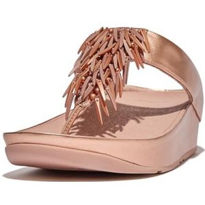 FitFlop Rumba sandalen met kralen voor dames, metallic rosgoud, 39 EU