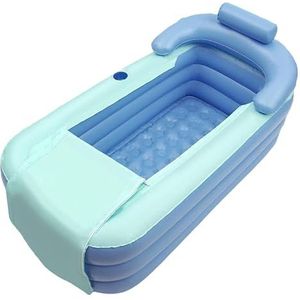 Opblaasbaar draagbaar opvouwbaar bad voor volwassenen kinderen SPA blauw 150 cm x 80 cm