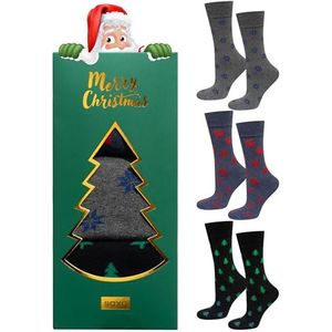 soxo Kerst Sokken Heren Cadeau Voor Mannen Kerstsokken Christmas Gift Sinterklaas 40 45 Groente 3 Paar