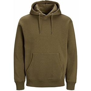 Mann JACK & JONES Basis Hoodie ZACHTE SWEAT HOOD Trui Capuchon Trui, Colour:Khaki, Size:L
