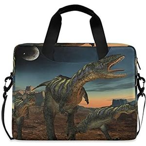 JNlover 3D dier dinosaurus laptop tas 16 inch, draagbare mouw aktetas laptop case notebook computer draagtas tas voor vrouwen mannen