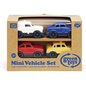 Green Toys Mini auto's 4-delige set speelgoedauto peuter speelgoed