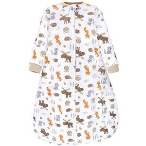 Hudson Baby Unisex Baby Premium gewatteerde slaapzak met lange mouwen en draagbare deken, Woodland, 12-18 maanden