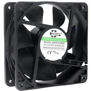 EC-motorkoelventilator 120 mm x 38 AC 110 V 115 220 230 dubbele bal 3000 RPM 126 CFM krachtige computerkasten axiale ventilatoren
