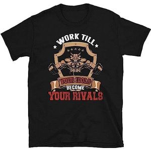 Your Idols Your Rivals Gym Fitness Muscle T Shirt Men T Shirt 100% Cotton Sleeve Shirt Black overhemden(Small)