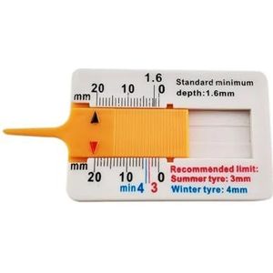 Bandendiktemeter 0-20mm Loopvlak Dieptemeter For Autoband Band Meter Dikte Meters Auto Bandenslijtage Detectie Meetinstrumenten Diepte Remklauw Gemakkelijk te dragen