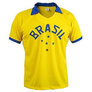 Brazilië Nationaal Team 1958 Pele Wereldbeker Voetbalshirt Top Retro Jersey Classic, Geel, L