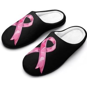 Satijn Lint Borstkanker Heren Slippers Lichtgewicht Huis Schoenen Indoor Outdoor Slippers Thuis Slippers 11-12 (44-45)