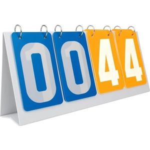 Harilla Flip Number Scorebord Sportscorebord Scorekeeper Scorebord Scoreteller Tafelscore voor honkbalbadminton, Blauw