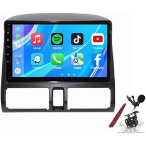 Android 14 Autoradio Sat Navi voor H-onda CRV (2001-2006) 9 Inch Touchscreen Multimedia Speler met Draadloze Carplay GPS Navigatie FM RDS Bluetooth 5G-WiFi SWC DSP,M120s
