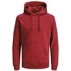 Jack & Jones Sweater met capuchon en logo voor heren, Rood (Rio Red), L