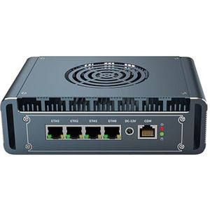 KINGDEL Firewall Micro Appliance, i5-1245U 4-core 12 MB Smart Cache 16 GB DDR4 RAM 512 GB NVMe SSD Mini Computer HD/DP compatibel met 8K 4 x 2,5 GbE I226-V LAN 4 x USB3.0 SIM-slot