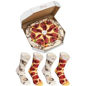 Rainbow Socks - Pizza Socks Box - Pizza Socks Box Pepperoni - 4 paar, Meerkleurig, 47/50 EU