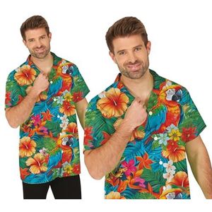 FIESTAS GUIRCA Hawaii-bloemenhemd (52-54/L) - zomerkleding en prom - ideaal voor Hawaïfeesten en tropische evenementen - heren volwassenen - meerkleurig