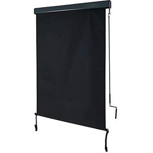 Mendler - HWC-F42 - Verticale Zonwering - Zwart - Grijs - 250x100 cm - UV-bescherming 50