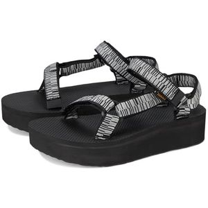 Teva Uniseks platte universele sandaal, Digit Zwart Wit, 39.5 EU