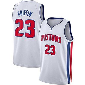 Korte Mouw Vesten Mannen Casual Basketbal Kleding Pistons Jersey Mannen Sporten NBA Halve Mouw Casual Basketbal Pullover, S