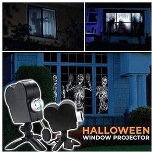 Halloween Holografische Projector Kerstfeest Spooky Nights 12 Films Mini Home Theater Statief LED Indoor Outdoor Voor Vakantie Landschap Binnen Decor