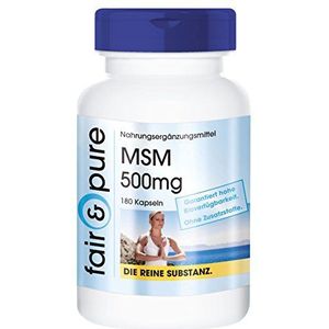 Fair & Pure® - MSM 500mg capsules - methylsulfonylmethaan - vegan - 180 MSM capsules - zonder magnesiumstearaat