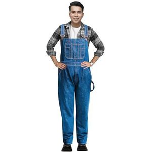 GREAT BIKERS GEAR - Heren slabbetje overalls Denim Tuinbroek Jeans Brace grote en hoge sleutel Pro Heavy Duty Workwear Mario Cargo, Lichtblauw, 38W / 32L