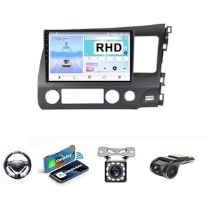 Android 13 Multimedia Stereo Video Speler Voor Honda Civic 8 2005-2012 Ondersteunt Car-play Android Auto/Bluetooth/FM AM RDS DAB+ Radio/Stuurbediening(NF-1 4Core 1+32G B)