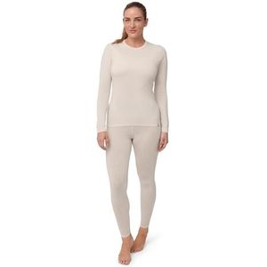 DANISH ENDURANCE Thermo Ondergoed van Merinowol voor Dames, Warm Thermoset, Vochtafvoerend & Ademend Gebroken Wit L