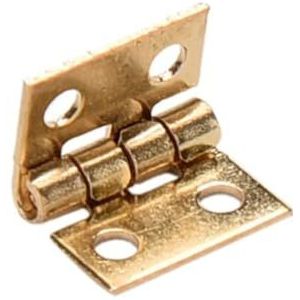 10-Pack Messing Plated Mini Scharnier Kleine Decoratieve Houten Kist Kast Deur Scharnieren Met Nagels Meubels Accessoires