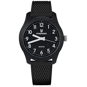 Sport Digital Kids Watch, 5ATM waterdicht horloge, multifunctioneel horloge voor 6-15 jaar oude jongensmeisjes, LED-achtergrondverlichting elektronische horloges, met alarm/timer/el licht,zwart