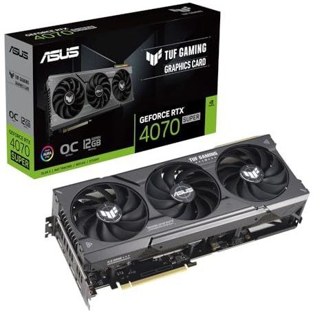 Asus TUF Gaming GeForce RTX 4070 Super, 12 GB GDDR6X OC Edition videokaart/TUF-RTX4070S-O12G-GAMING