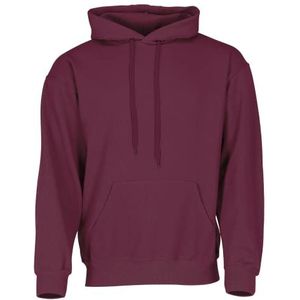 Fruit of the Loom Classic Heren Sweatshirt met Capuchon + gratis MyShirt stoffen zak, bordeaux, XL
