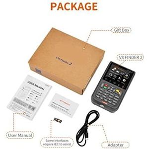 Satellietzoeker V8 Finder Pro 2 max DVB-S2 DVB-T2 DVB-C AHD H.265 Satellietmeter Satellietzoeker dan ST-5150 WS-6933 VF-6800(V8 FINDER 2 only)