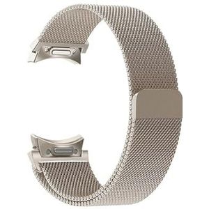 Milanese Loop band fit for Samsung Galaxy Horloge 6 4 Classic 5 pro 40mm 44mm 47mm 43mm Metalen Armband fit for Galaxy Horloge 4 6 Band (Color : Starlight, Size : Galaxy Watch4 40mm)