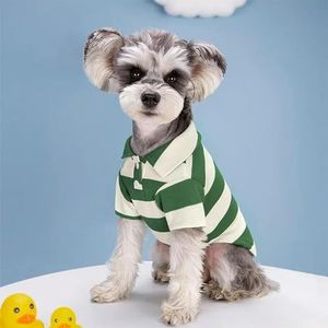 Huisdier hond poloshirt zomer hondenkleding casual kleding voor kleine grote honden katten T-shirt chihuahua mopshond kostuums Yorkshire Shirts-Groen-M