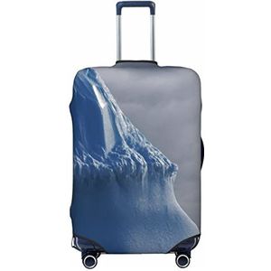 TOMPPY Pinnacle Iceberg bedrukte bagagehoes anti-kras kofferbeschermer elastische kofferhoes past 45-32 cm bagage, Zwart, Small