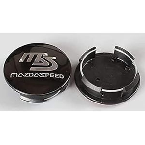 Wielnaafkappen voor Mazda MazdaSpeed 56mm, Autonaafdoppen - Wielnaafdoppen, Wielmoerdoppen, Met Autologo-Embleemstickeraccessoires Waterdicht, Stofdicht
