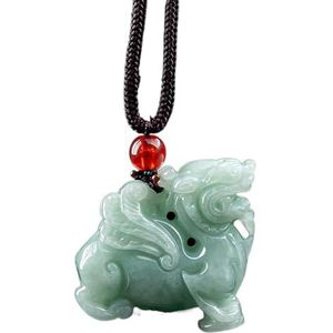 natural jade pendant， Feng Shui Dragon Necklace for Women Men Jade Amulet Good Luck Prosperity Charm Necklace Long Necklace