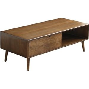 Moderne Woonkamertafel Salontafel Klein Appartement Woonkamer Scandinavisch Ultra Smalle Theetafel Eenvoudige Houten Salontafel Houtkleur Koffietafel(Brown,M)