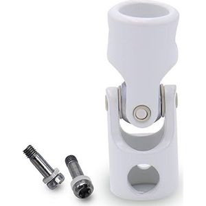 Cardangewricht Knie Zwengel Aandrijfbrace Wit - gewrichtskogelgewricht F781E ø 12 mm M5 vrouwelijk - Staal voor jaloezieën en rolluiken - Franse productie en kwaliteit