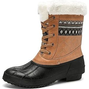 Regenlaarzen Vrouwen waterdichte eend laarzen dame sneeuw laarzen winter bewaren warme antislip rubberen vrouwelijke mode vrouwen casual schoenen regen schoenen multi Regenschoenen (Color : G03-Khaki