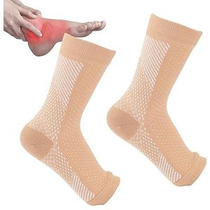 Heren Neuropathie Sokken - Anti Vermoeidheid Compressie Voet Mouw Brace Sokken | Comfortabele en veilige teenloze compressie enkelsokken Enkelbrace voor balspelen, wandelen Eventerde