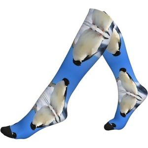 DEXNEL Pinguïn Compressie Sokken Voor Mannen Vrouwen 20-30 Mmhg Compressie Sokken Voor Sport Ondersteuning Sokken, 1 zwart, Eén Maat