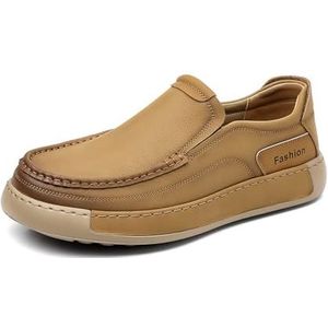 Comfortabele En Modieuze Loafers Voor Heren Casual Zakelijke Instappers, Lichtgewicht Wandel Sport- En Autoschoenen,Geel,38 EU