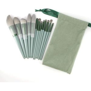 MQPALZKD 13 stuks make-upborstelset, sneldrogend borstelhaar, superzacht poeder, poederblusher, schoonheidstools