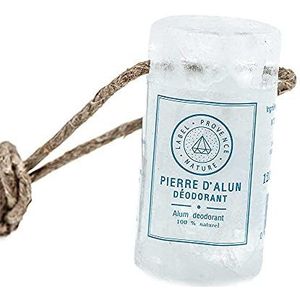 Label Provence - Franse alluinsteen deodorant aan een touw - 100% natuurlijk veganistisch vriendelijk - 110 gram aluin deodorant