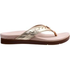 Spenco Laguna Woven, schuifsandalen voor dames, goud, 38.5 EU Breed