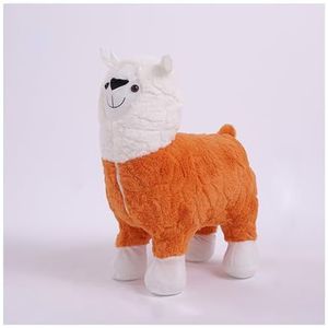 Alpaca sofa stool, suitable for children's bedroom, playroom or entertainment room living room decoration, soft animal shaped furniture, sofa stool, footstool (Size : Orange)